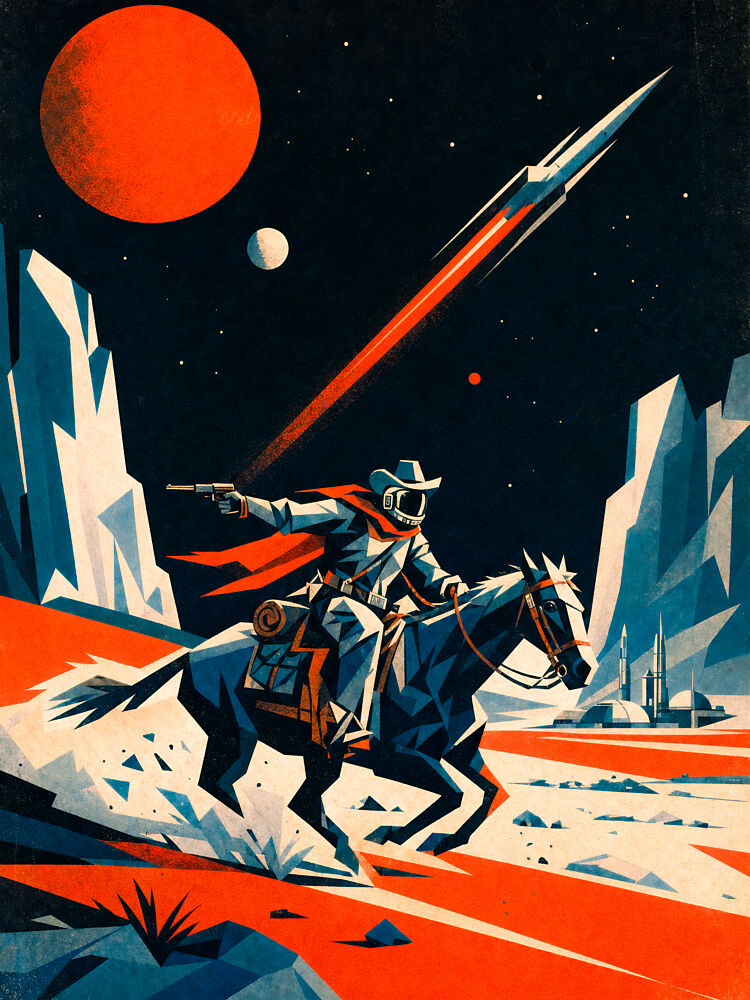 Space Cowboy Ride art print by Taudalpoi for $57.95 CAD