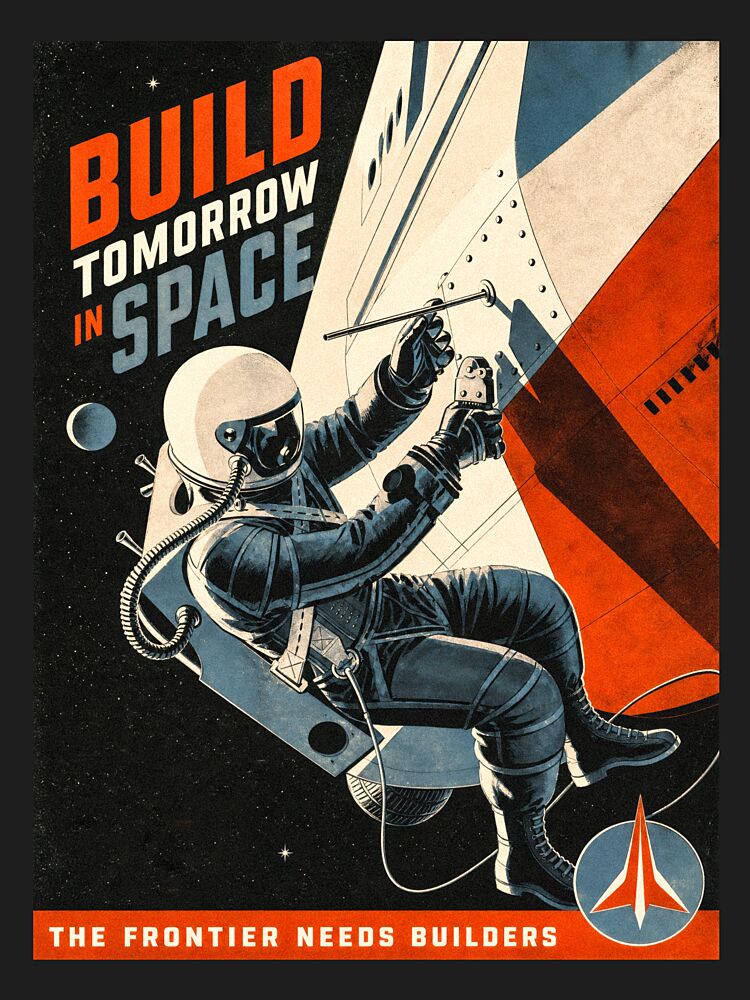 Retro Space Builder art print by Taudalpoi for $57.95 CAD