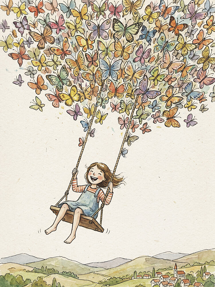 Joyful Butterfly Swing art print by Andreas Magnusson for $57.95 CAD