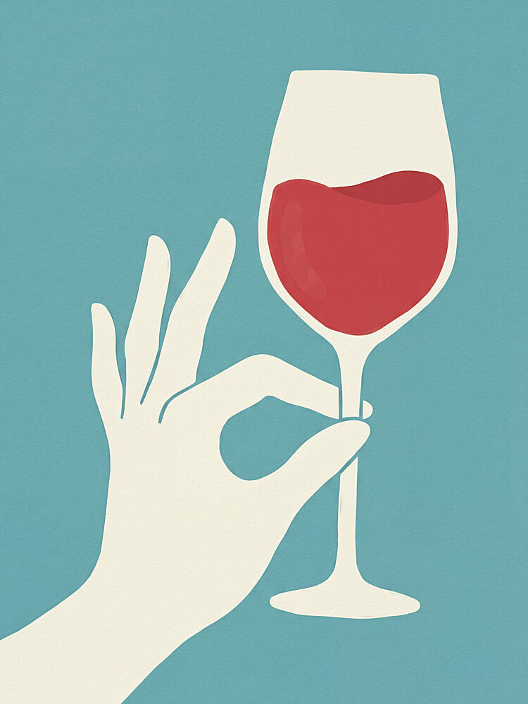 Elegant Hand Wine Glass art print by Andreas Magnusson for $57.95 CAD