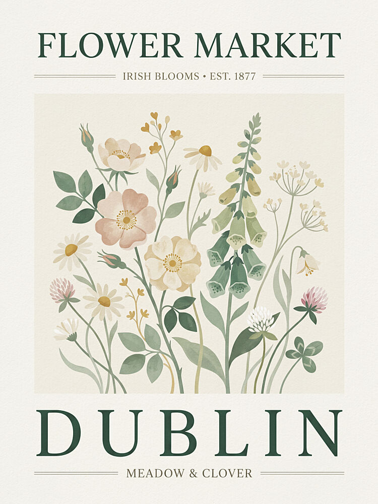 Dublin Flower Market art print by Andreas Magnusson for $57.95 CAD