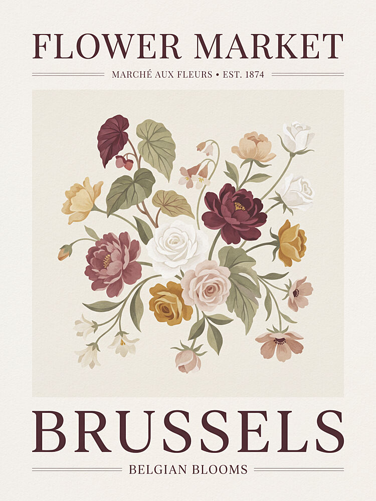 Brussels Flower Market Blooms art print by Andreas Magnusson for $57.95 CAD