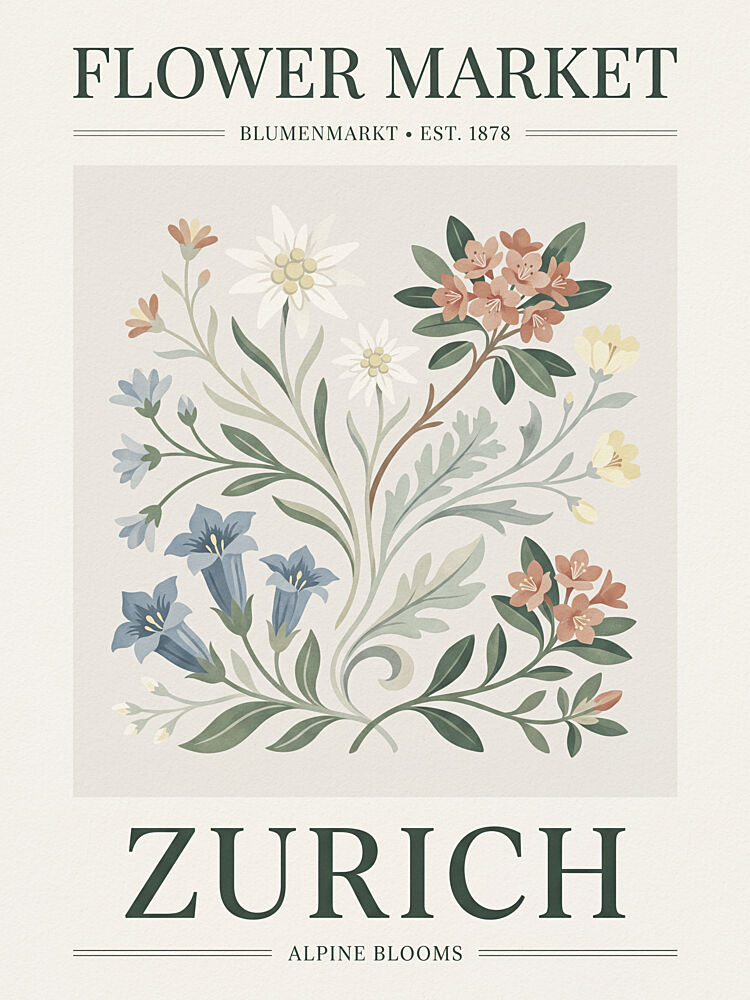 Alpine Blooms Flower Market art print by Andreas Magnusson for $57.95 CAD