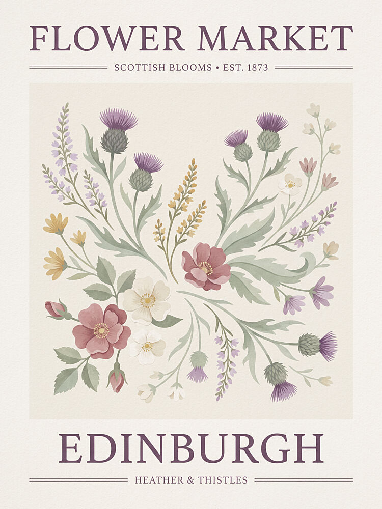 Edinburgh Flower Market art print by Andreas Magnusson for $57.95 CAD