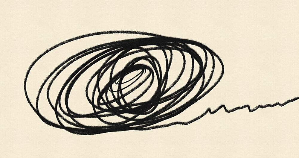 Abstract Wavy Scribble art print by Nicholas for $57.95 CAD