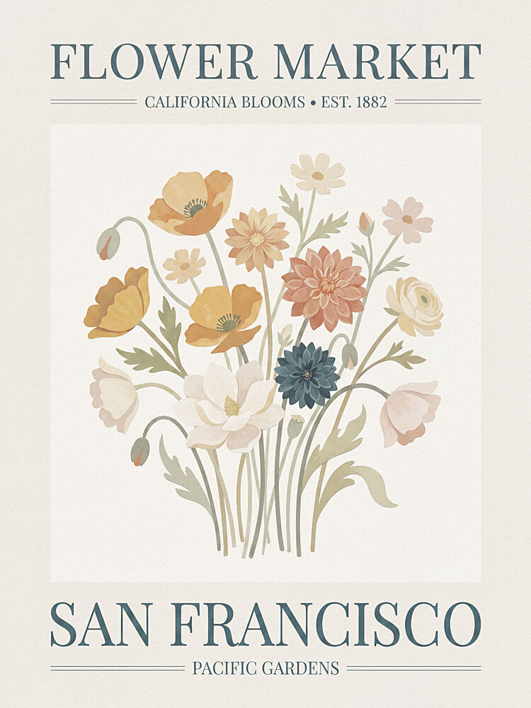 San Francisco Flower Market art print by Andreas Magnusson for $57.95 CAD