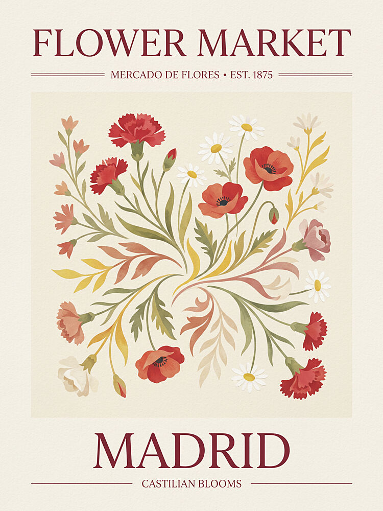 Madrid Flower Market art print by Andreas Magnusson for $57.95 CAD