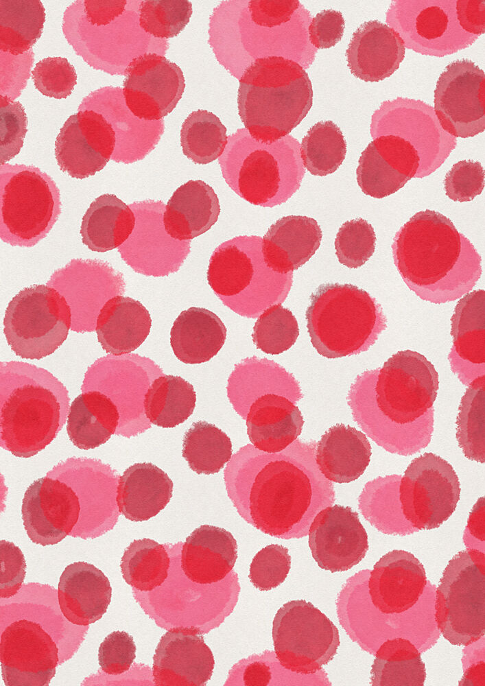 Soft Pink Red Circles art print by Nicholas for $57.95 CAD