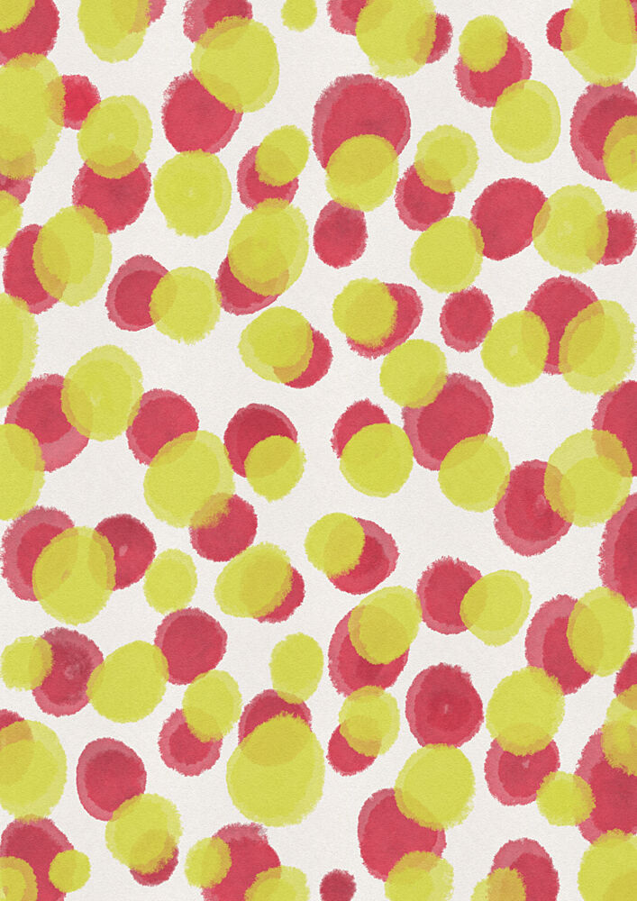 Vibrant Red Yellow Dots art print by Nicholas for $57.95 CAD