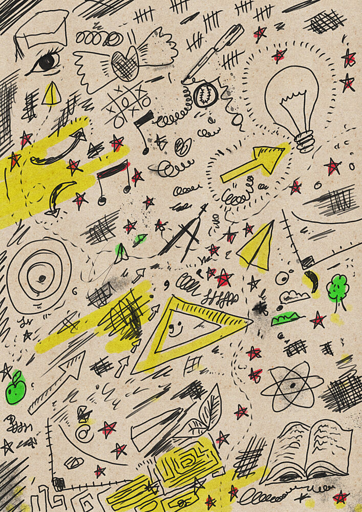 Creative Thinking Doodles art print by Nicholas for $57.95 CAD