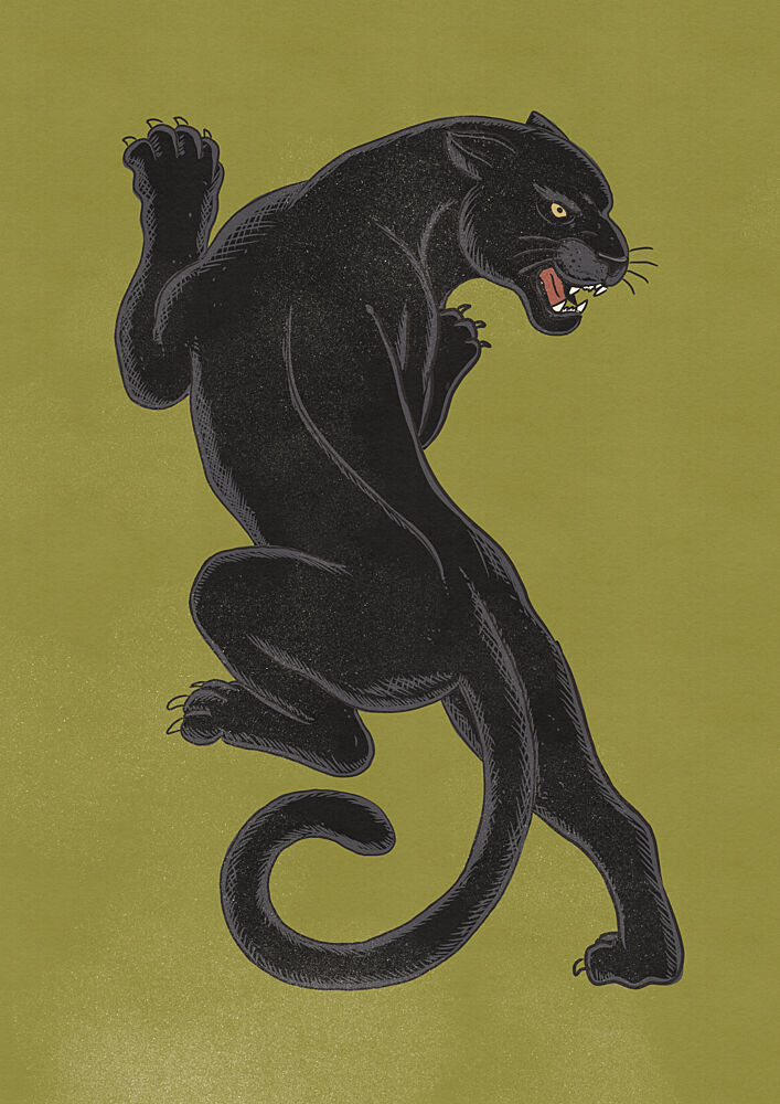 Fierce Black Panther art print by Nicholas for $57.95 CAD