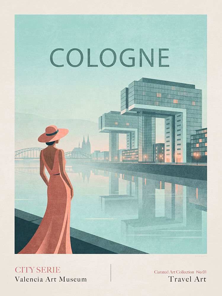 Woman Overlooking Cologne art print by Emel Tunaboylu for $57.95 CAD
