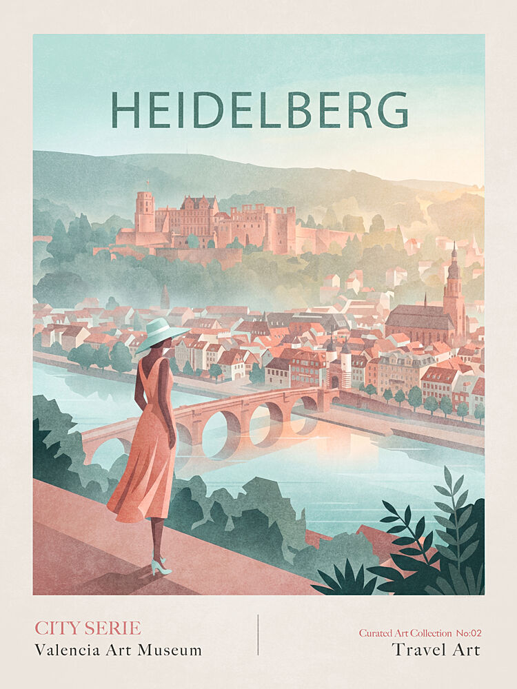 Heidelberg Castle Cityscape art print by Emel Tunaboylu for $57.95 CAD