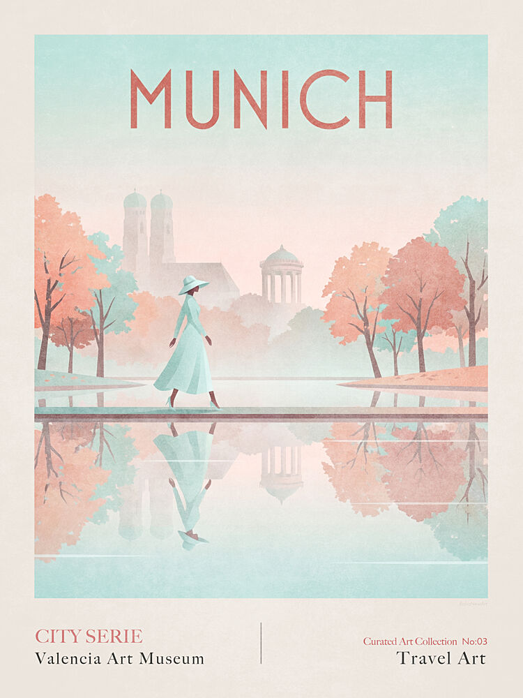 Munich Park Autumn Walk art print by Emel Tunaboylu for $57.95 CAD