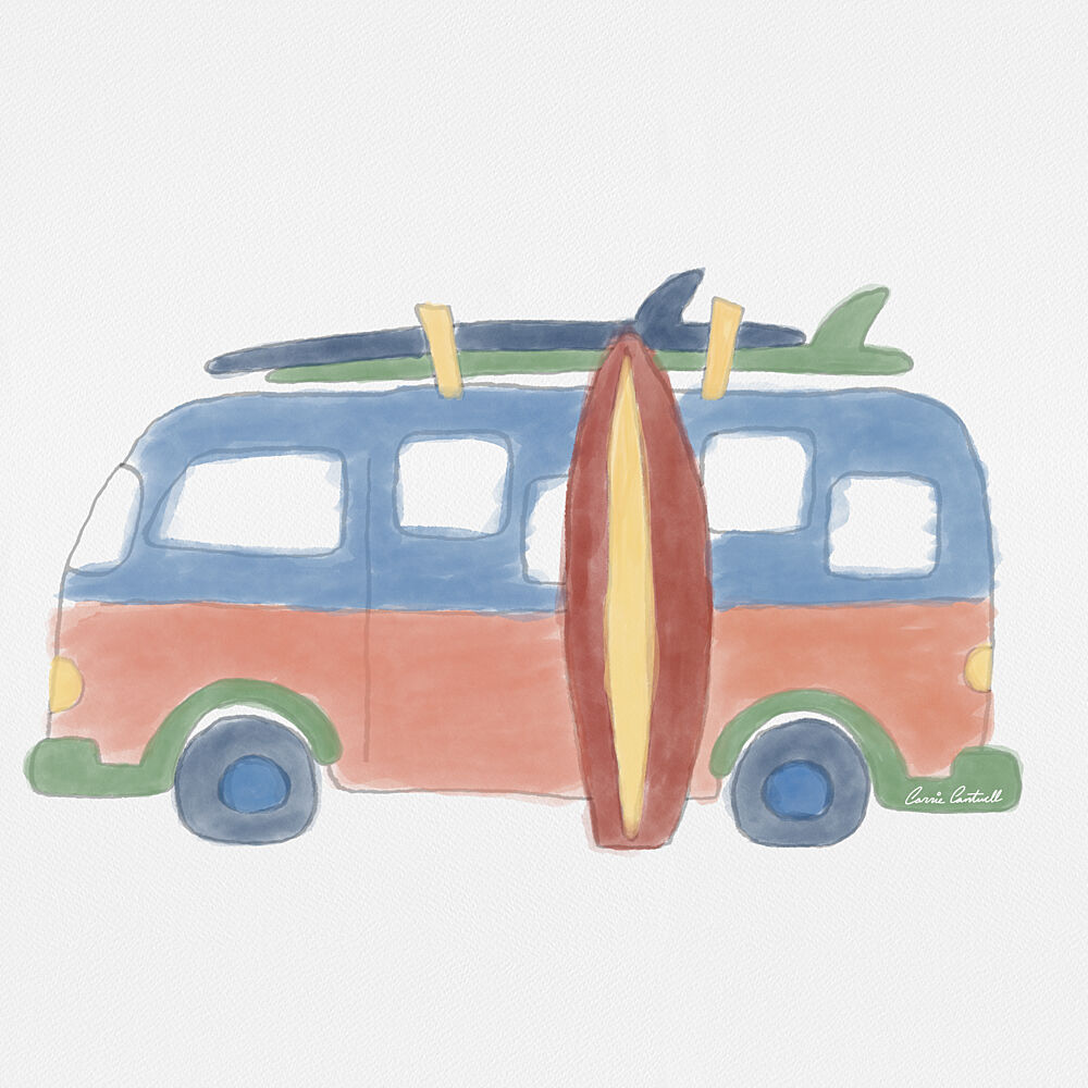 Summer Surf van art print by Carrie Cantwell for $57.95 CAD