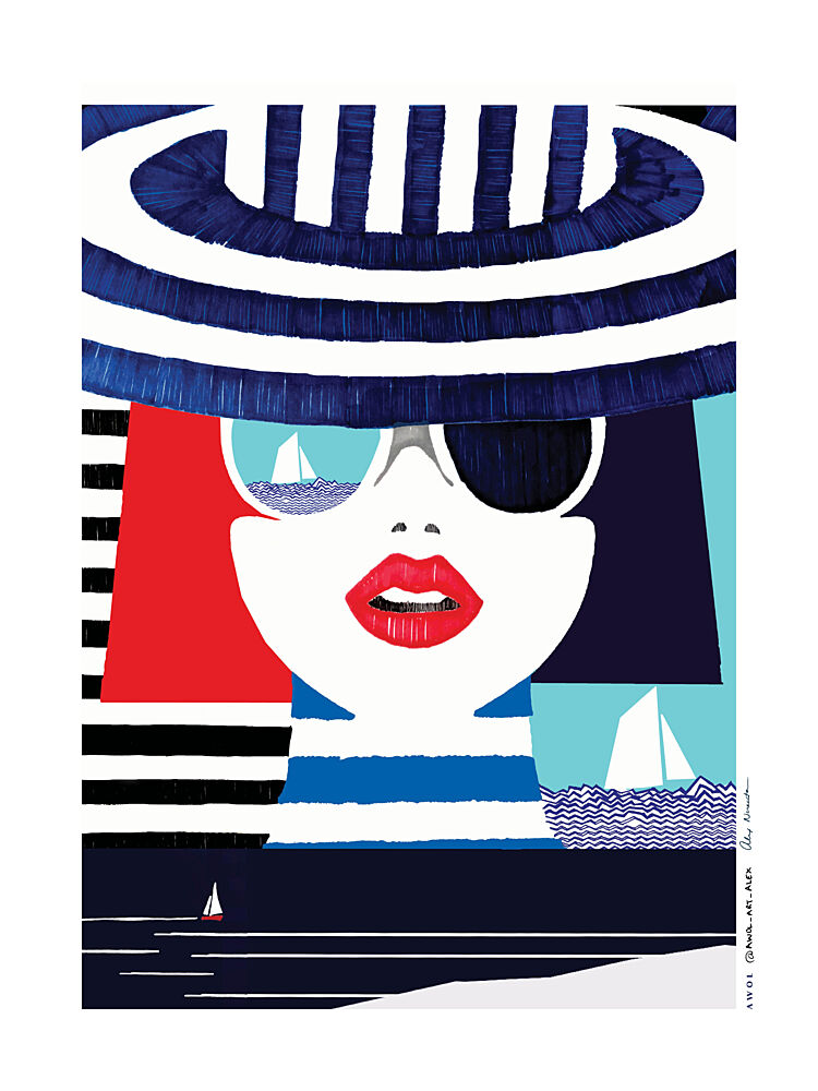 Sea Gazing Riviera Style art print by Alex Nereuta for $57.95 CAD