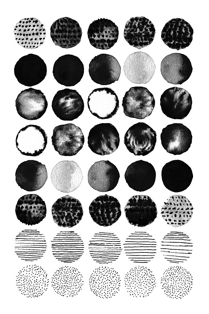 Monochrome Circle Patterns art print by Danushka Abeygoda for $57.95 CAD