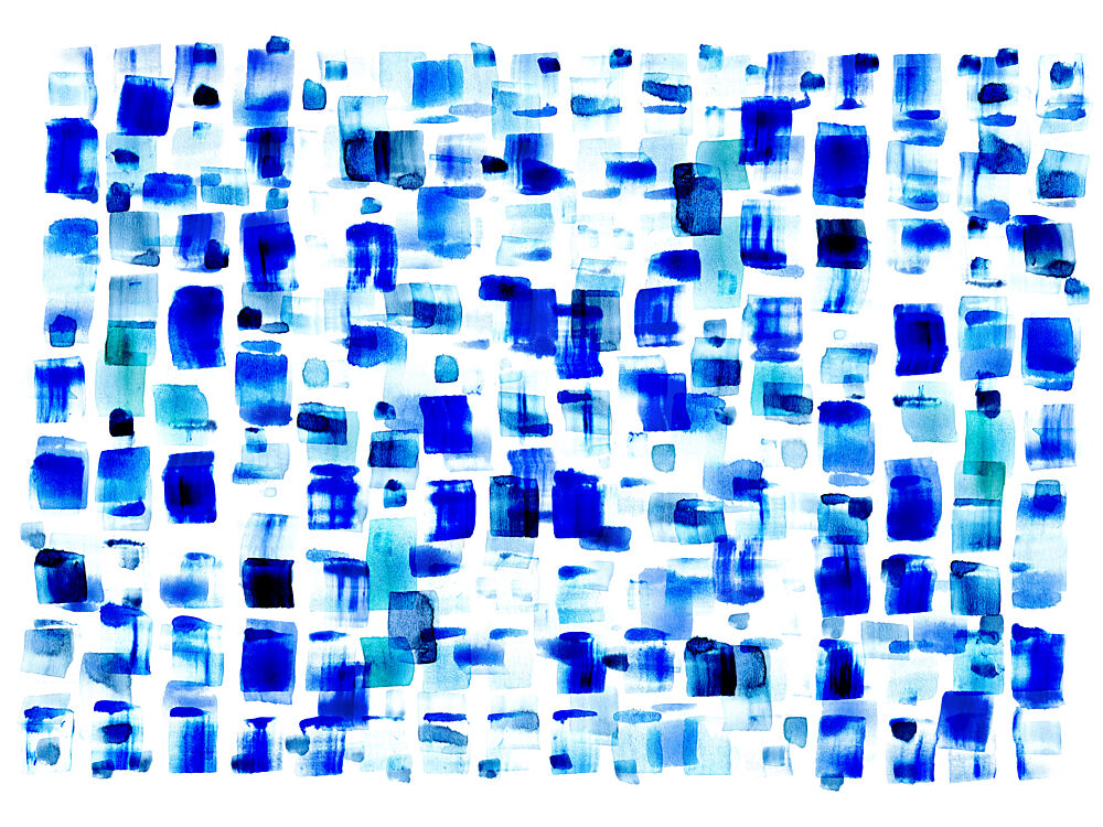Dynamic Blue Brushstroke Grid art print by Danushka Abeygoda for $57.95 CAD