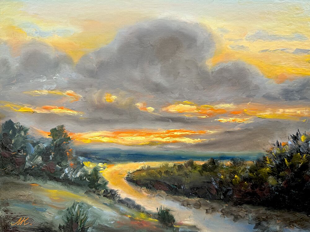 Golden River Sunset art print by Marina Kozyr for $57.95 CAD