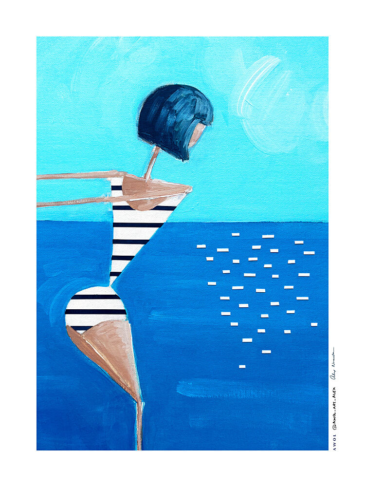 Diving Woman art print by Alex Nereuta for $57.95 CAD