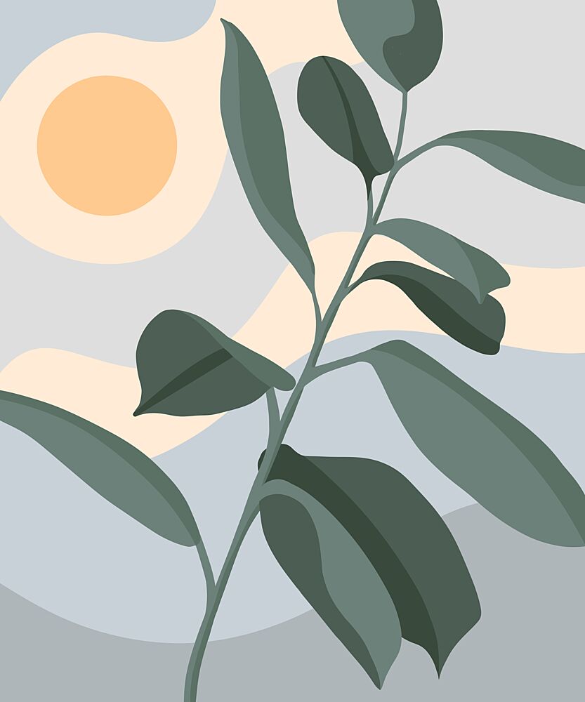 Sunny Botanical Abstract art print by Kristian Gallagher for $57.95 CAD