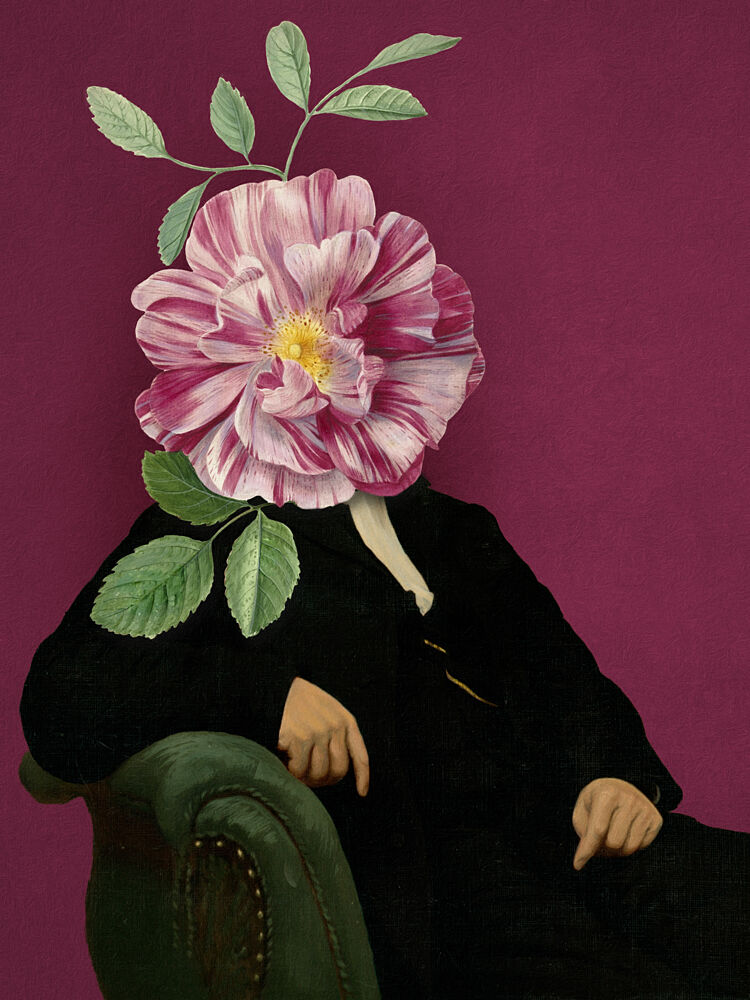 Surreal Rose Portrait art print by Marja van den Hurk for $57.95 CAD