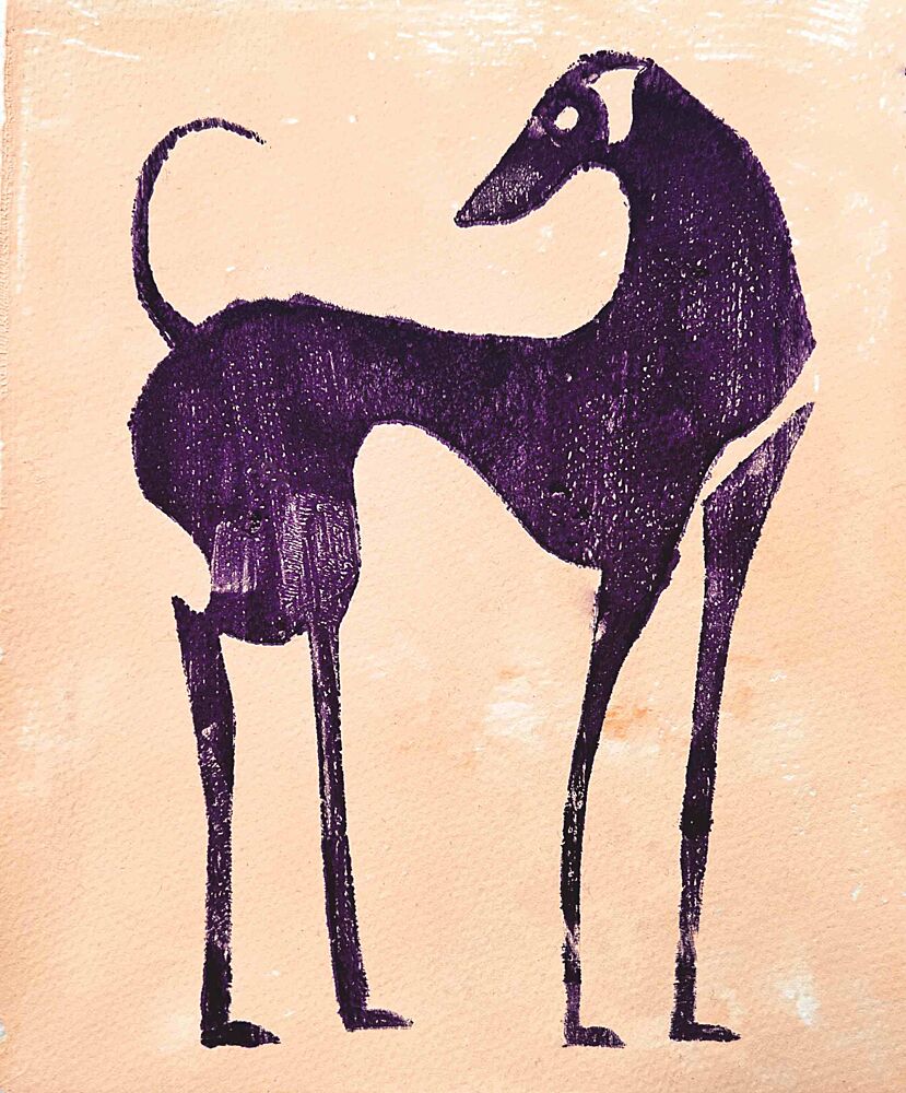 Ancient Purple Dog art print by Christina Misuro for $57.95 CAD