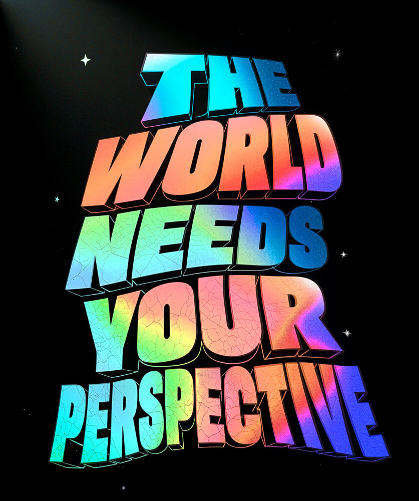Vibrant Perspective Message art print by Ritvik Takkar for $57.95 CAD
