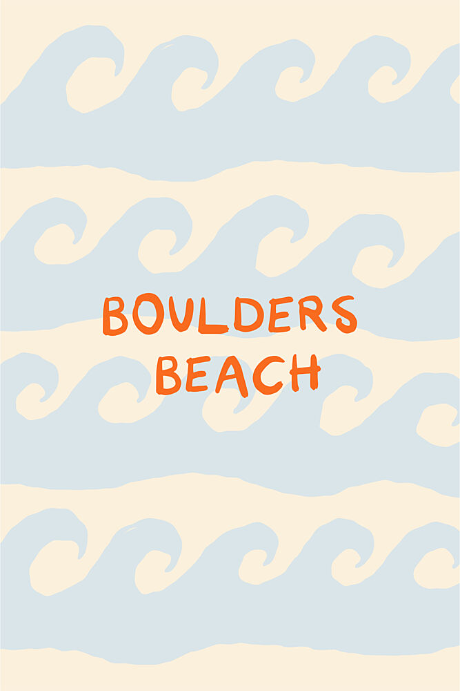 Boulders Beach Summer Waves art print by Treechild for $57.95 CAD
