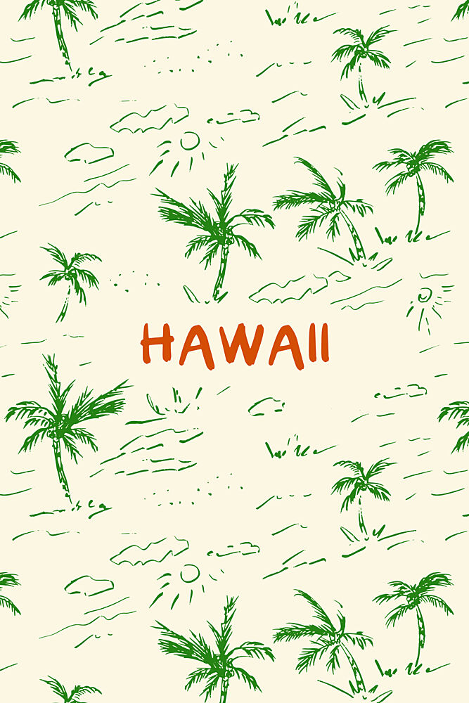 Tropical Hawaii Sketch art print by Treechild for $57.95 CAD