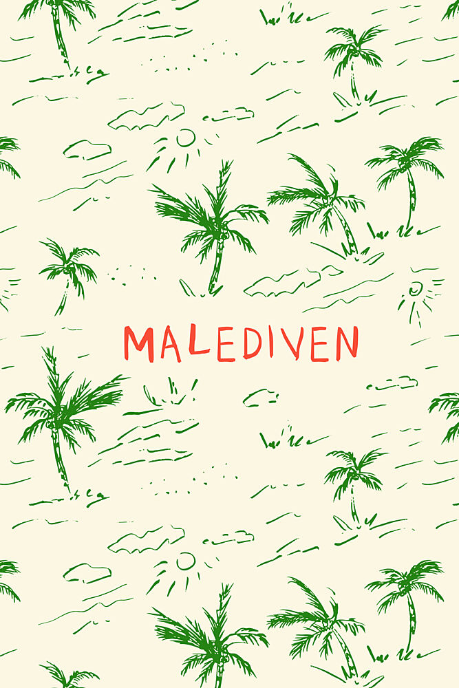 Maldives Island Sketch art print by Treechild for $57.95 CAD