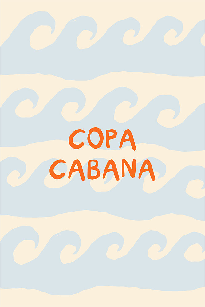 Copacabana Beach Waves art print by Treechild for $57.95 CAD