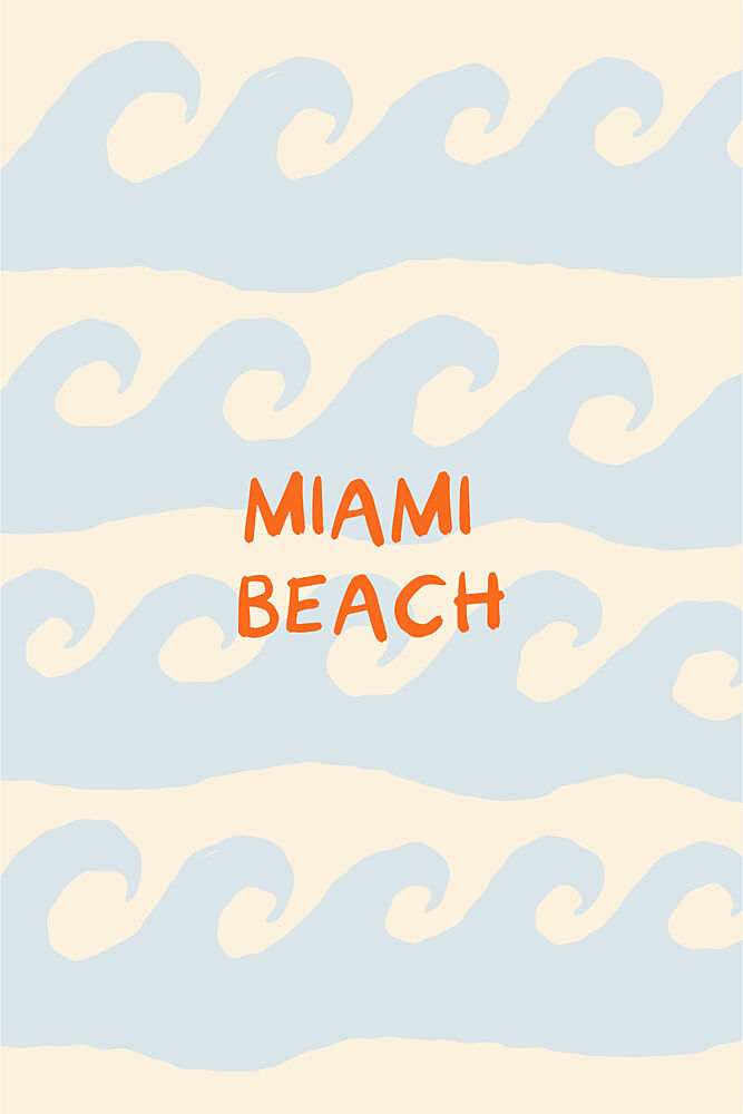Miami Beach Waves art print by Treechild for $57.95 CAD