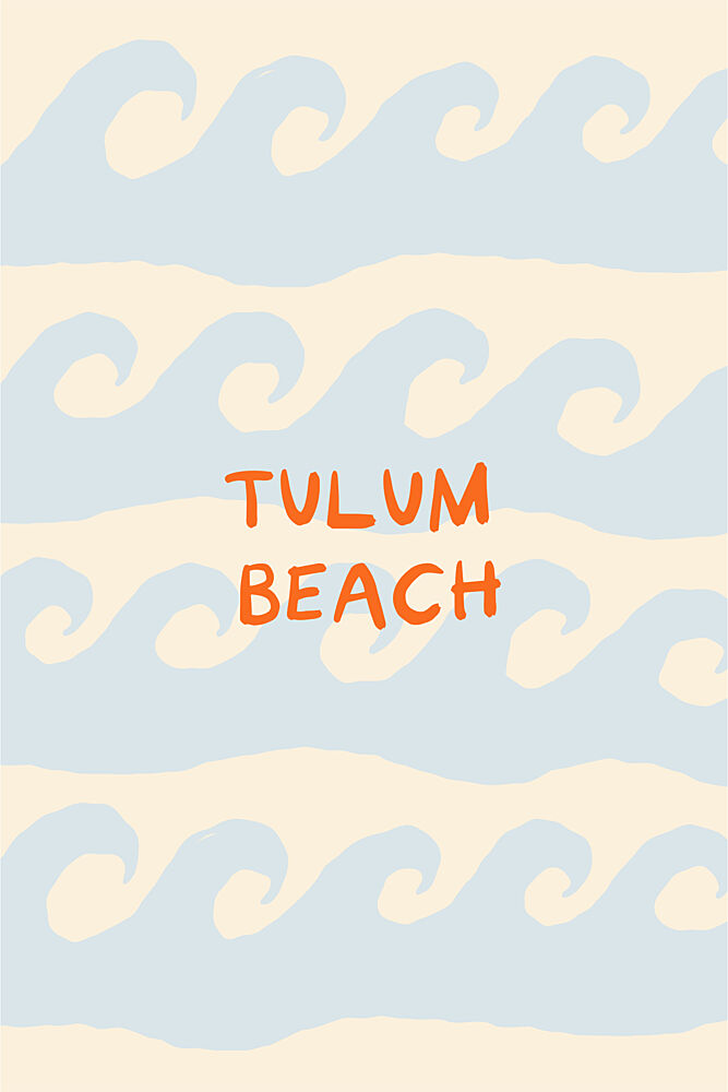 Tulum Beach Waves art print by Treechild for $57.95 CAD