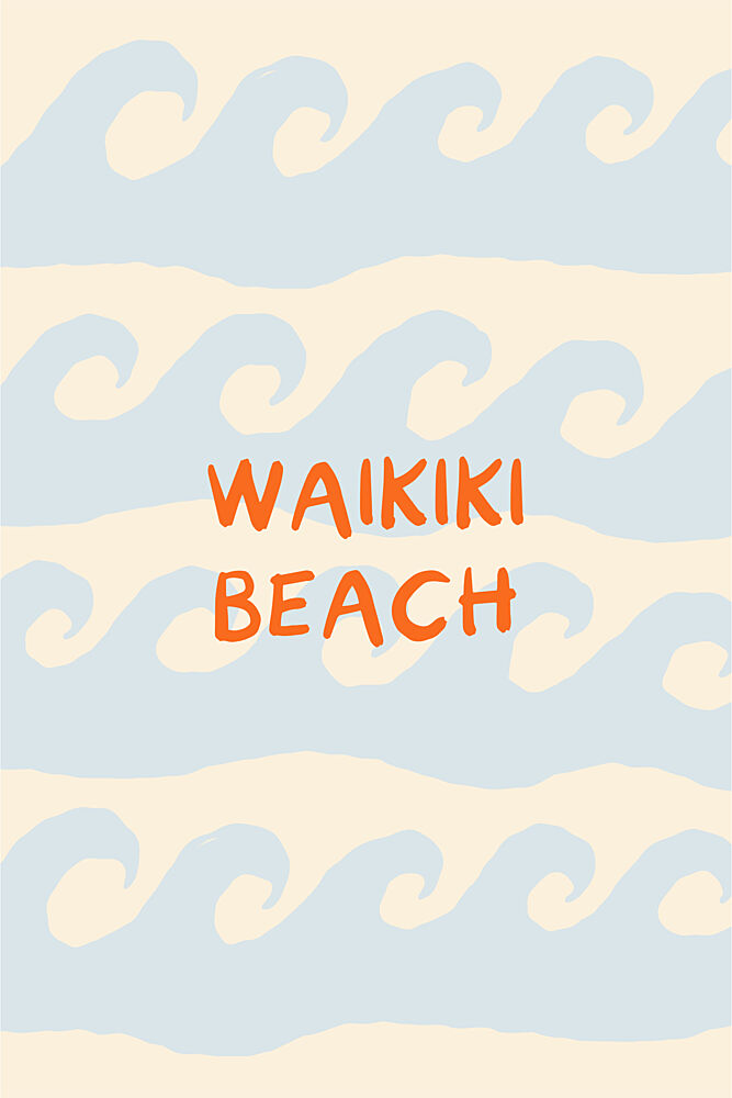 Waikiki Beach Waves art print by Treechild for $57.95 CAD