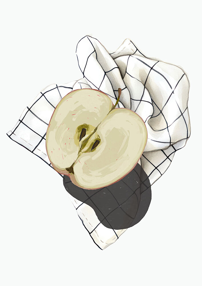 Fresh Cut Apple art print by Marja van den Hurk for $57.95 CAD