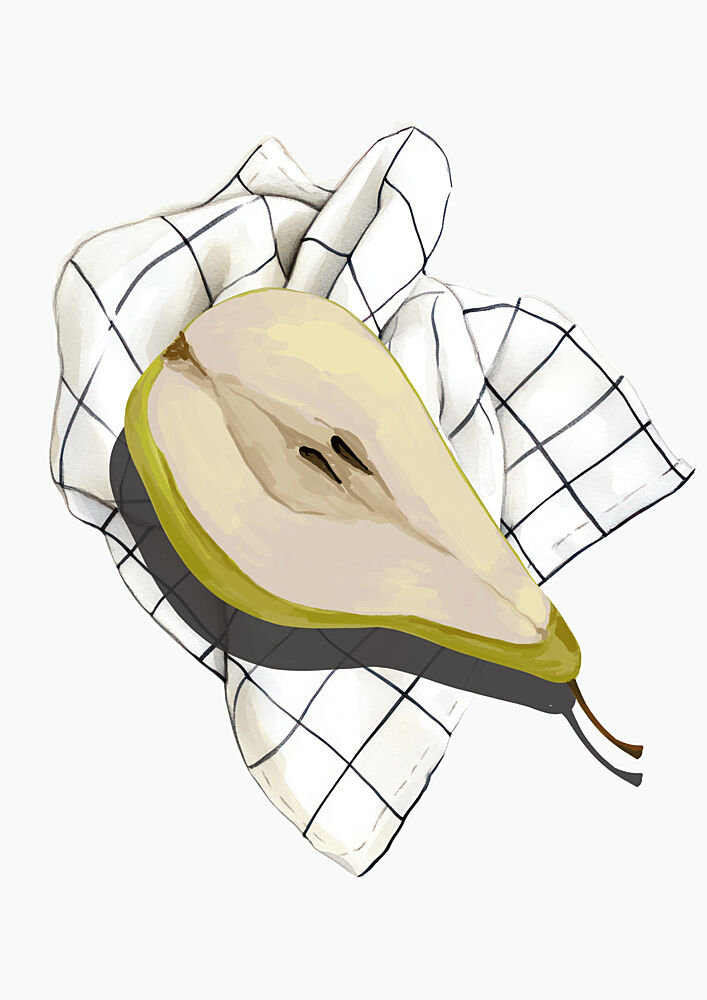 Green Pear Slice art print by Marja van den Hurk for $57.95 CAD