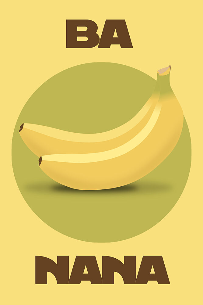 Banana Wordplay art print by Marja van den Hurk for $57.95 CAD