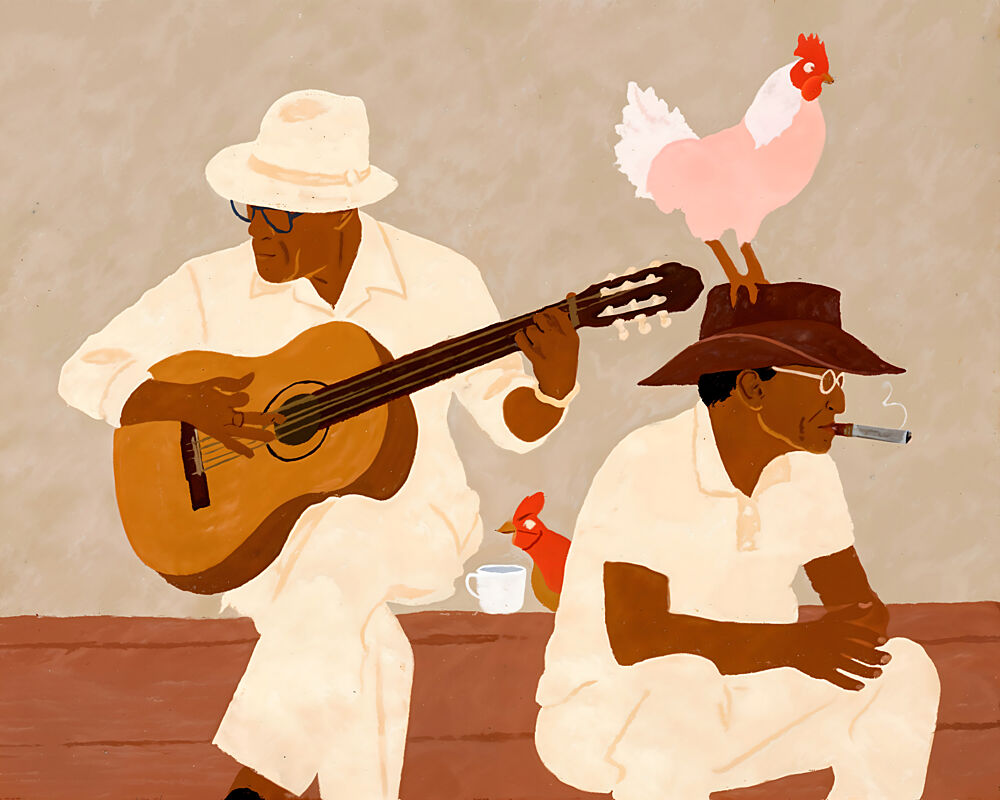 Relaxed Cuban Musicians art print by Uma Gokhale for $57.95 CAD
