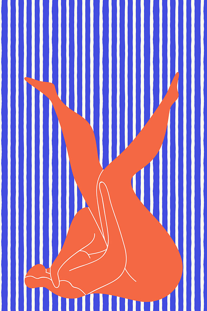Peaceful Striped Body art print by Treechild for $57.95 CAD