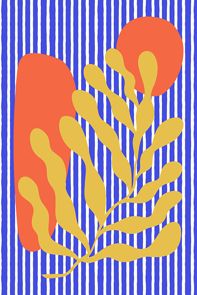 Golden Seaweed Sun art print by Treechild for $57.95 CAD