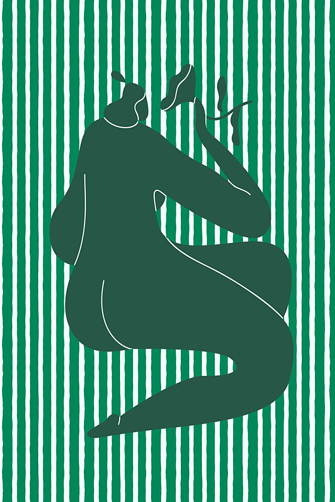 Serene Green Silhouette art print by Treechild for $57.95 CAD