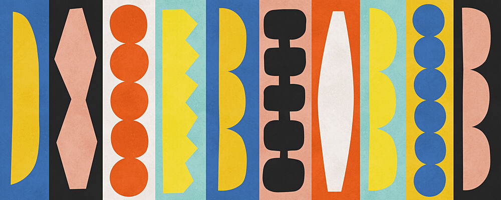 Vibrant Abstract Shapes art print by Vitor Costa for $57.95 CAD