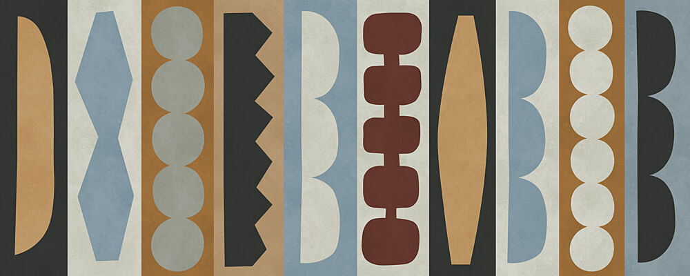 Midcentury Geometric Shapes art print by Vitor Costa for $57.95 CAD