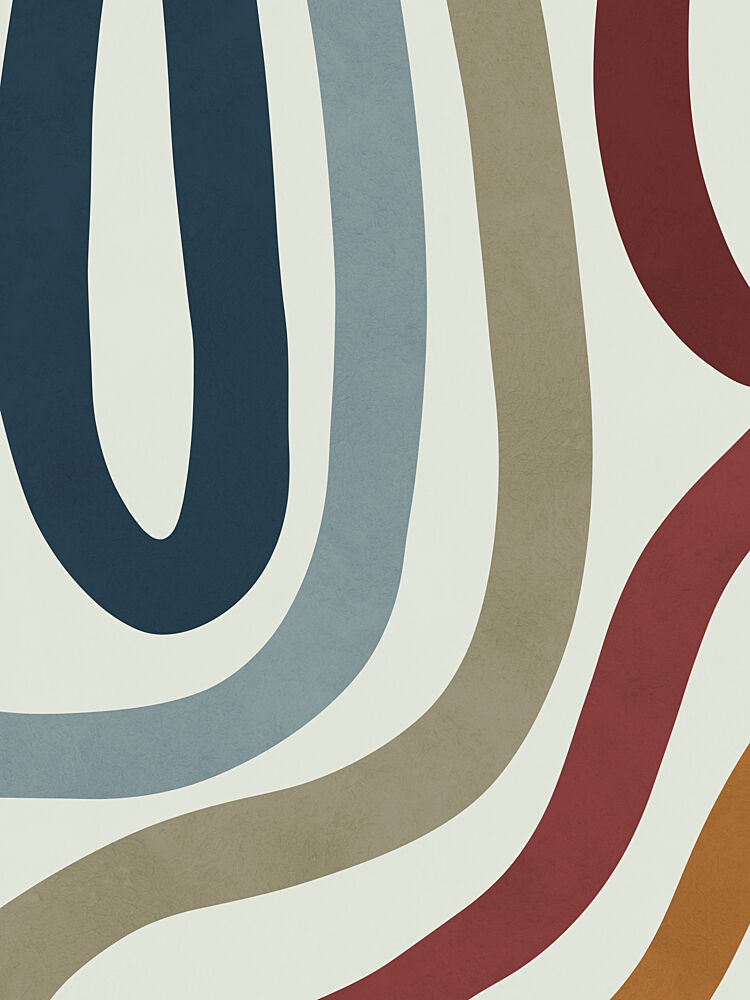 Earthy Abstract Curves art print by Vitor Costa for $57.95 CAD