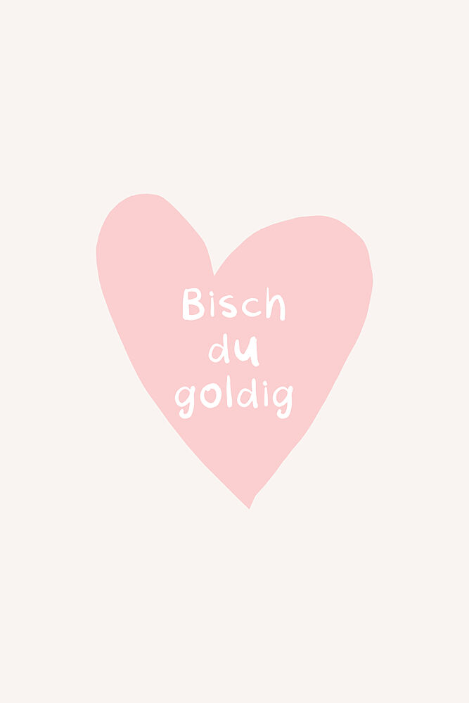 Bisch du Goldig Heart art print by Treechild for $57.95 CAD