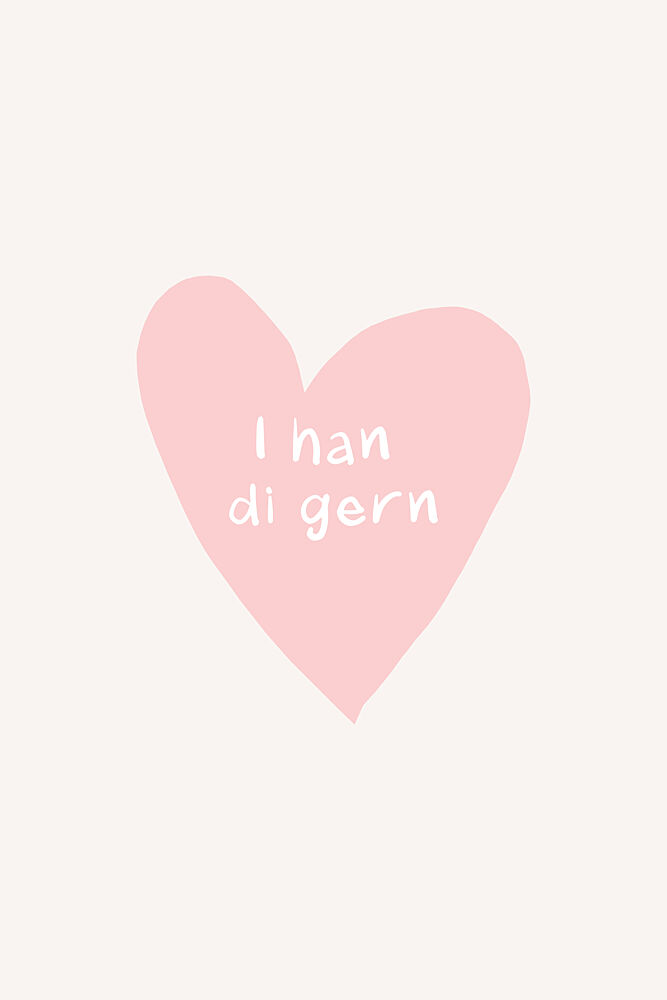 Pink Heart Love Message art print by Treechild for $57.95 CAD