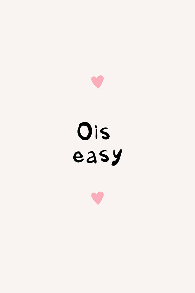 Pink Hearts Easy Quote art print by Treechild for $57.95 CAD