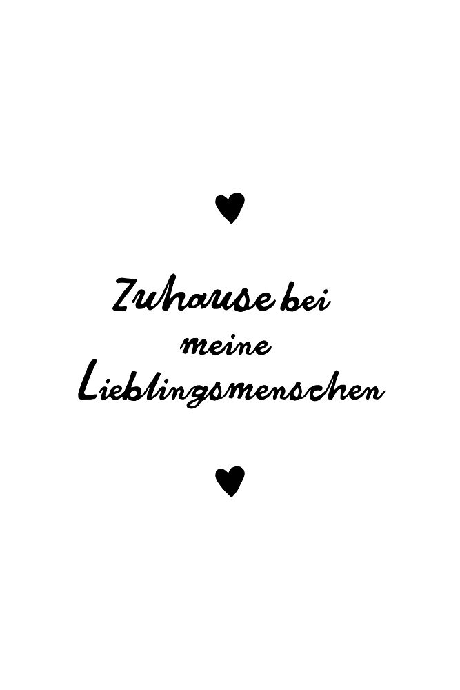 Zuhause Lieblingsmenschen Hearts art print by Treechild for $57.95 CAD