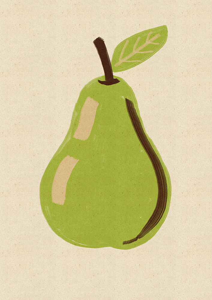 Charming Green Pear art print by Nicholas for $57.95 CAD